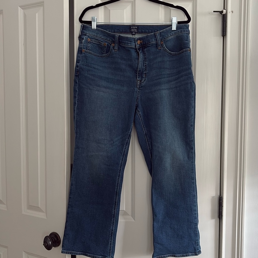 Jcrew midrise flare crop jeans
